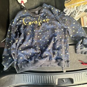 Coraline Stars and Buttons Allover Print Crewneck BoxLunch Exclusive 3X